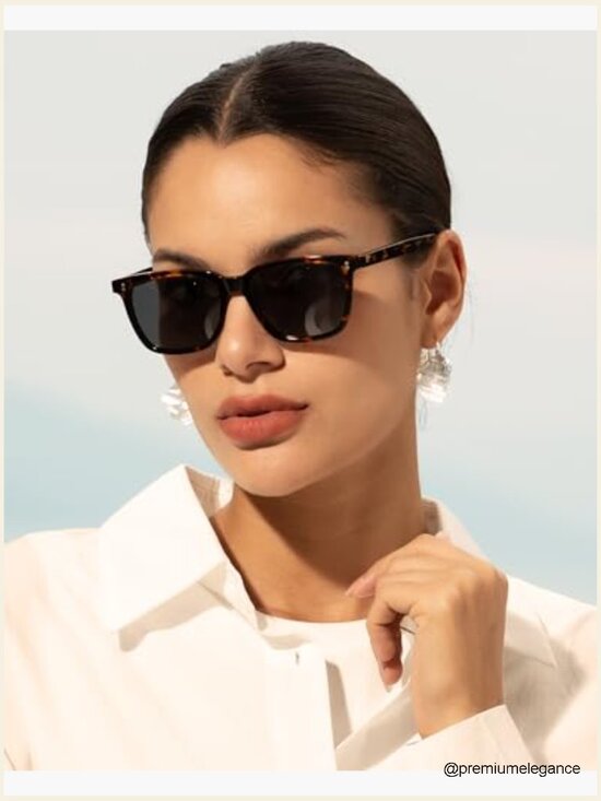 Square Acetate Sunglasses Polarized UV400 Women Small main image 7